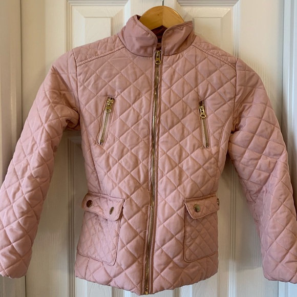 blush quilted jacket